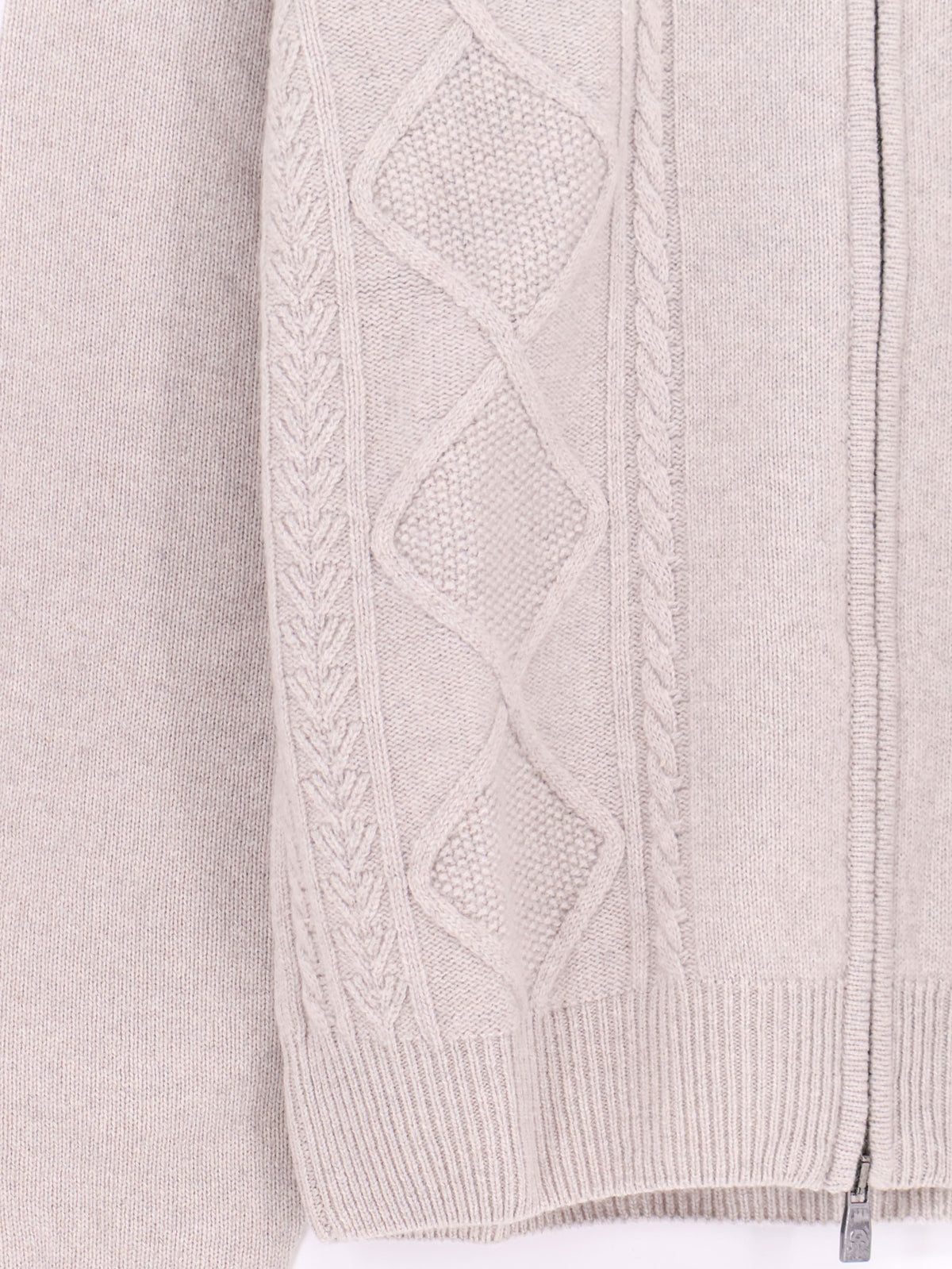 Wool and cashmere full-zip cardigan