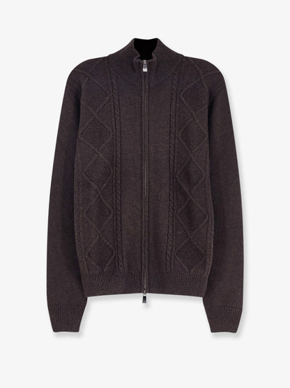 Wool and cashmere full-zip cardigan thumbnail