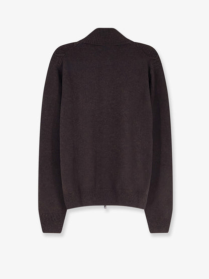 Wool and cashmere full-zip cardigan thumbnail