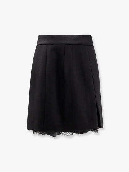 Virgin wool mini skirt with lace detail thumbnail