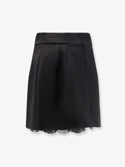 Virgin wool mini skirt with lace detail thumbnail