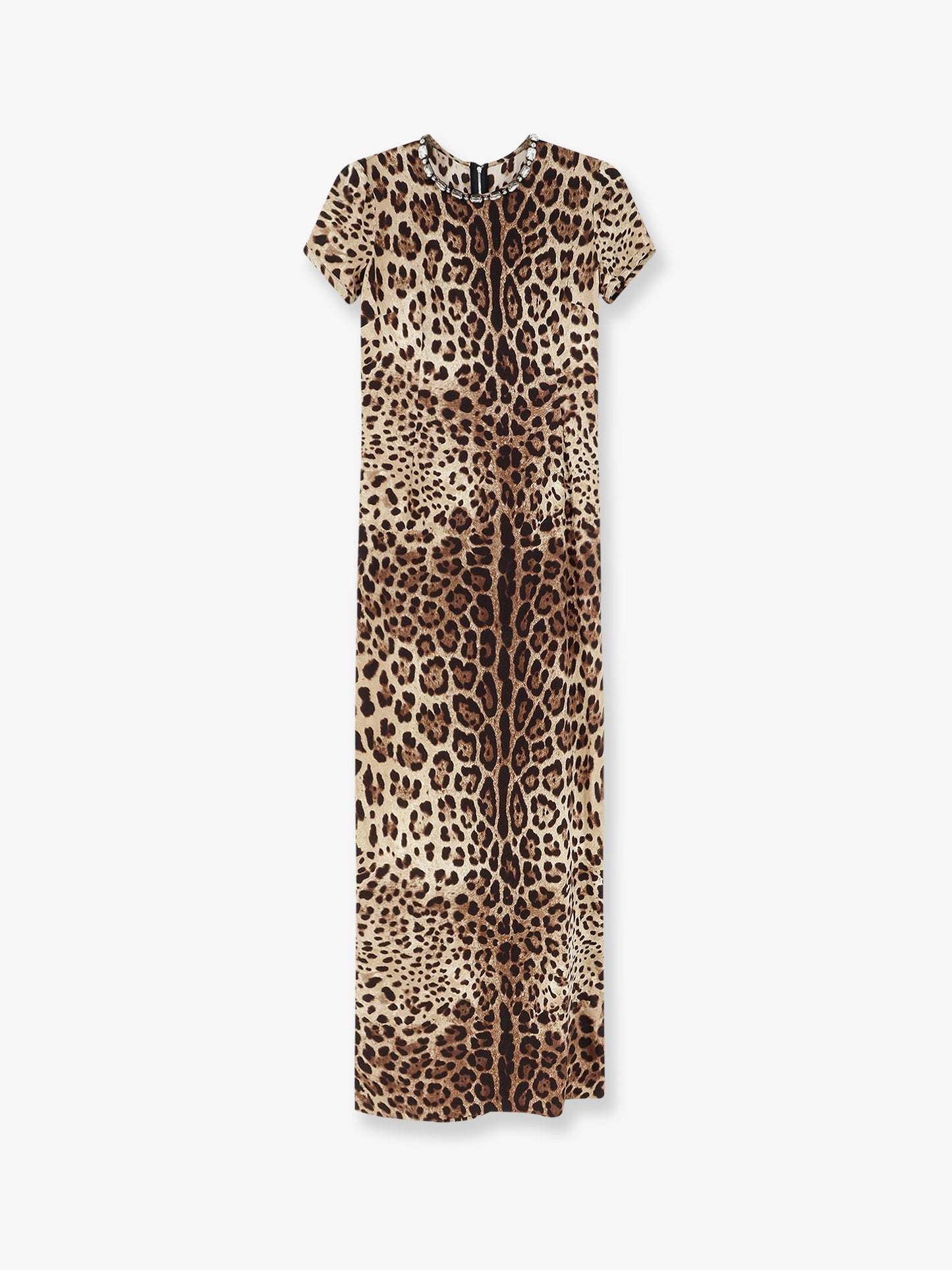 Silk dress with animal print