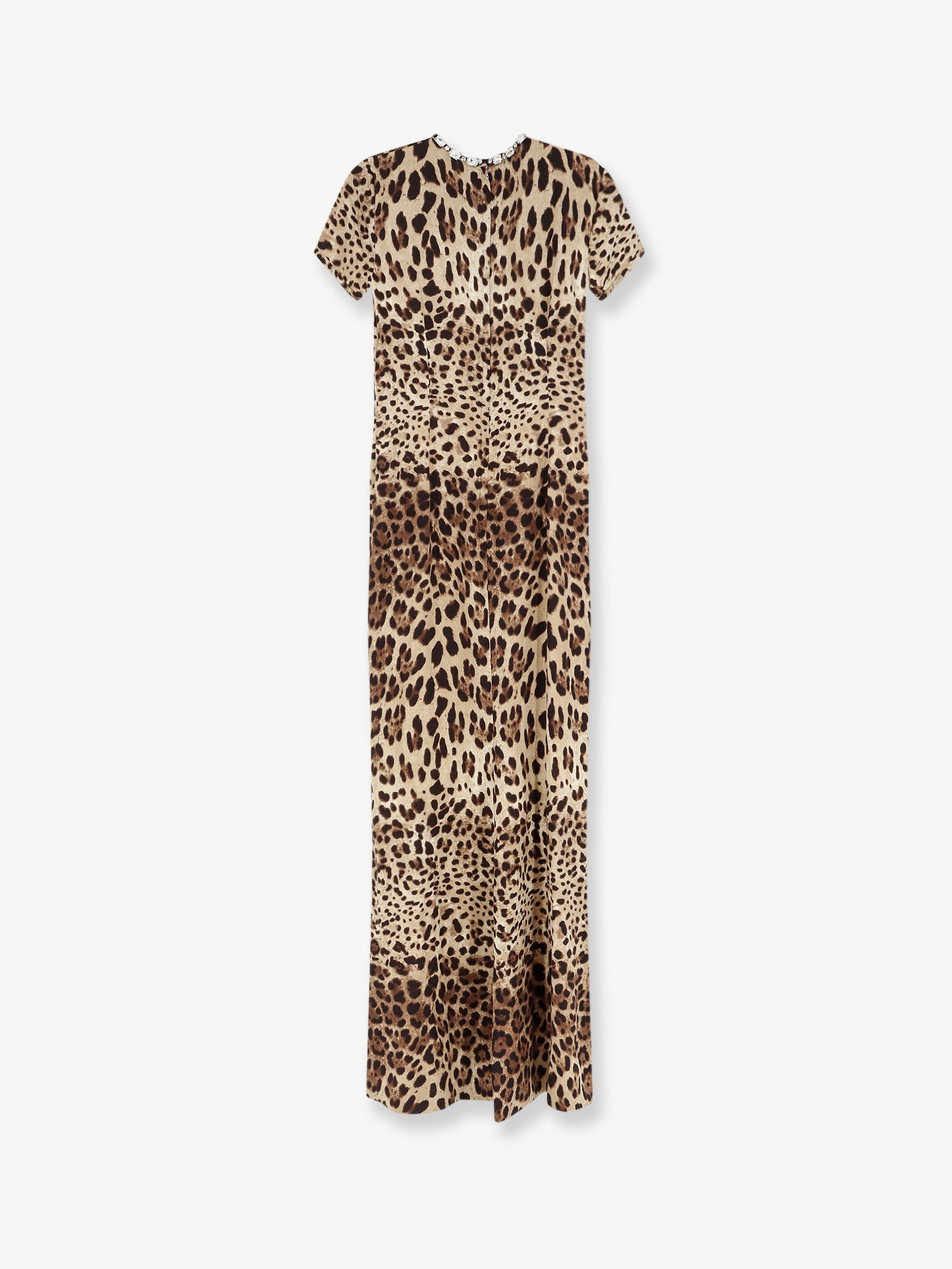Silk dress with animal print