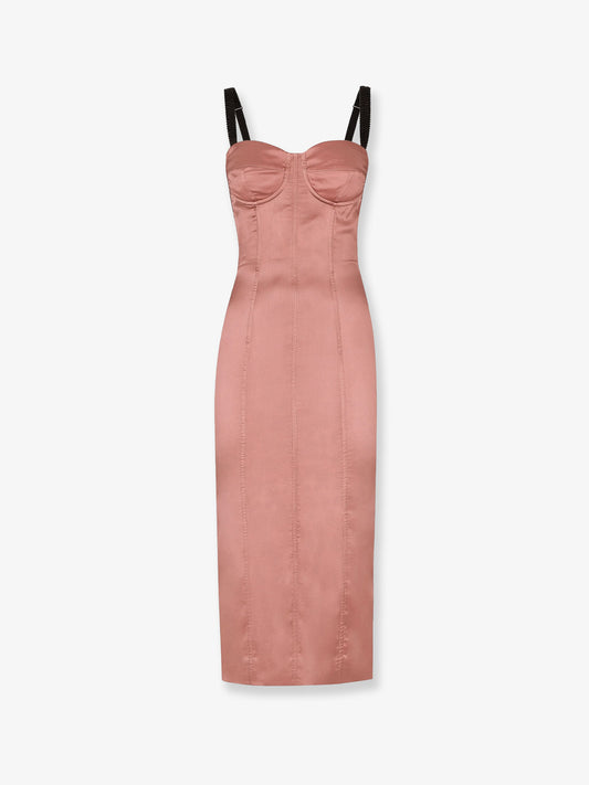 Stretch satin dress