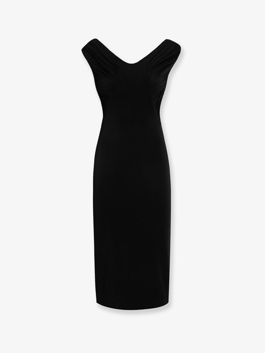Fitted organzino crêpe dress