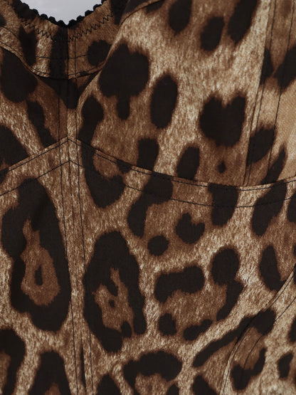 Top in misto cotone con stampa animalier thumbnail