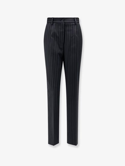 Pinstriped stretch wool trousers thumbnail