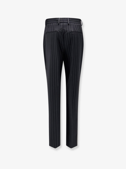 Pinstriped stretch wool trousers thumbnail