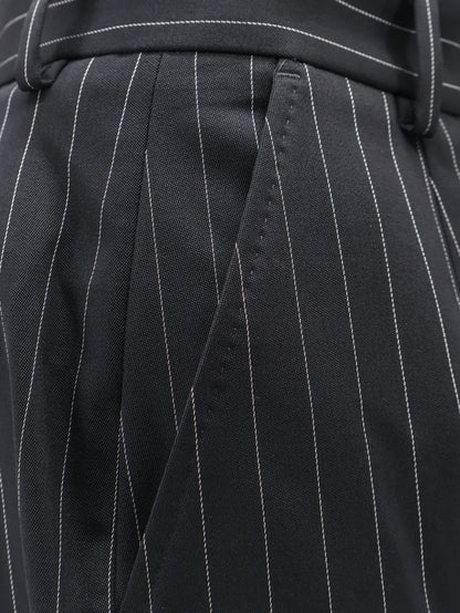 Pinstriped stretch wool trousers thumbnail