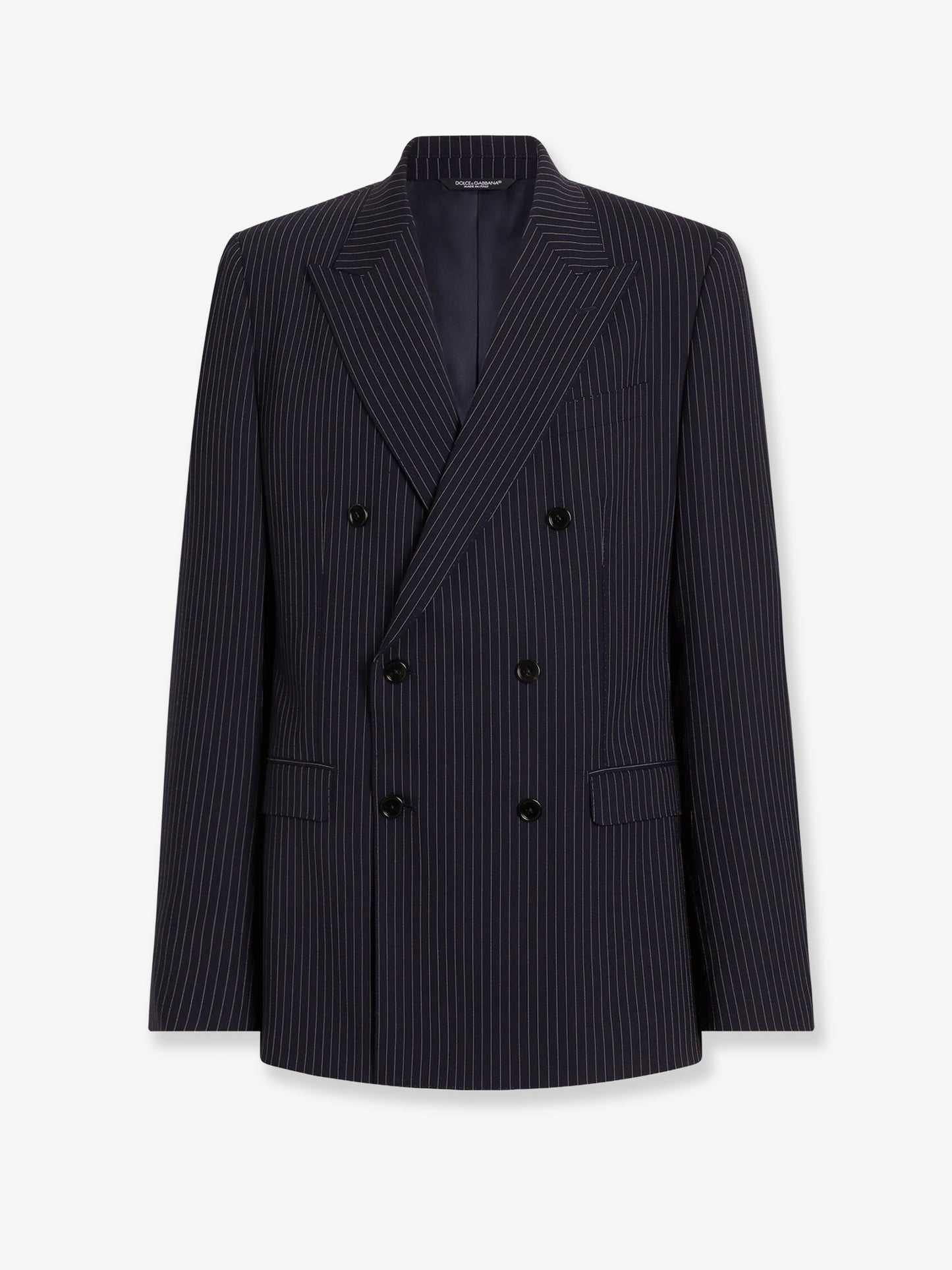 Martini Light double-breasted pinstriped wool blazer