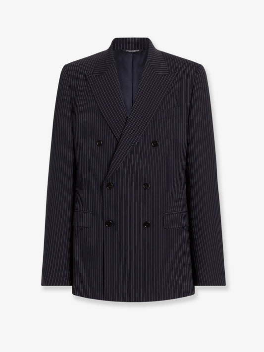Martini Light double-breasted pinstriped wool blazer