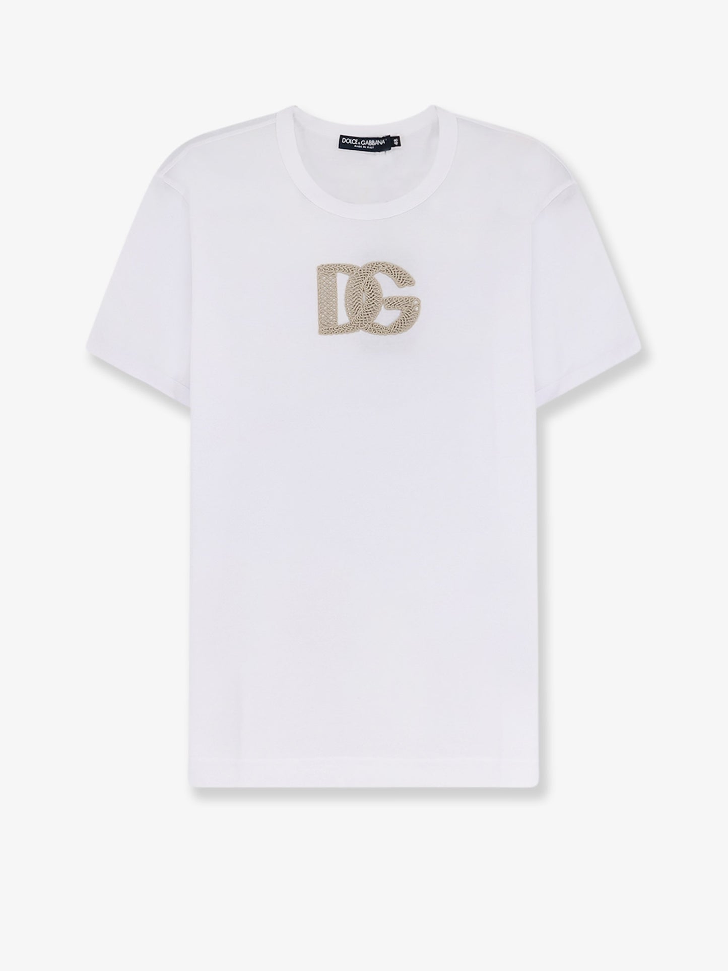 Cotton T-shirt with patch logo on the front