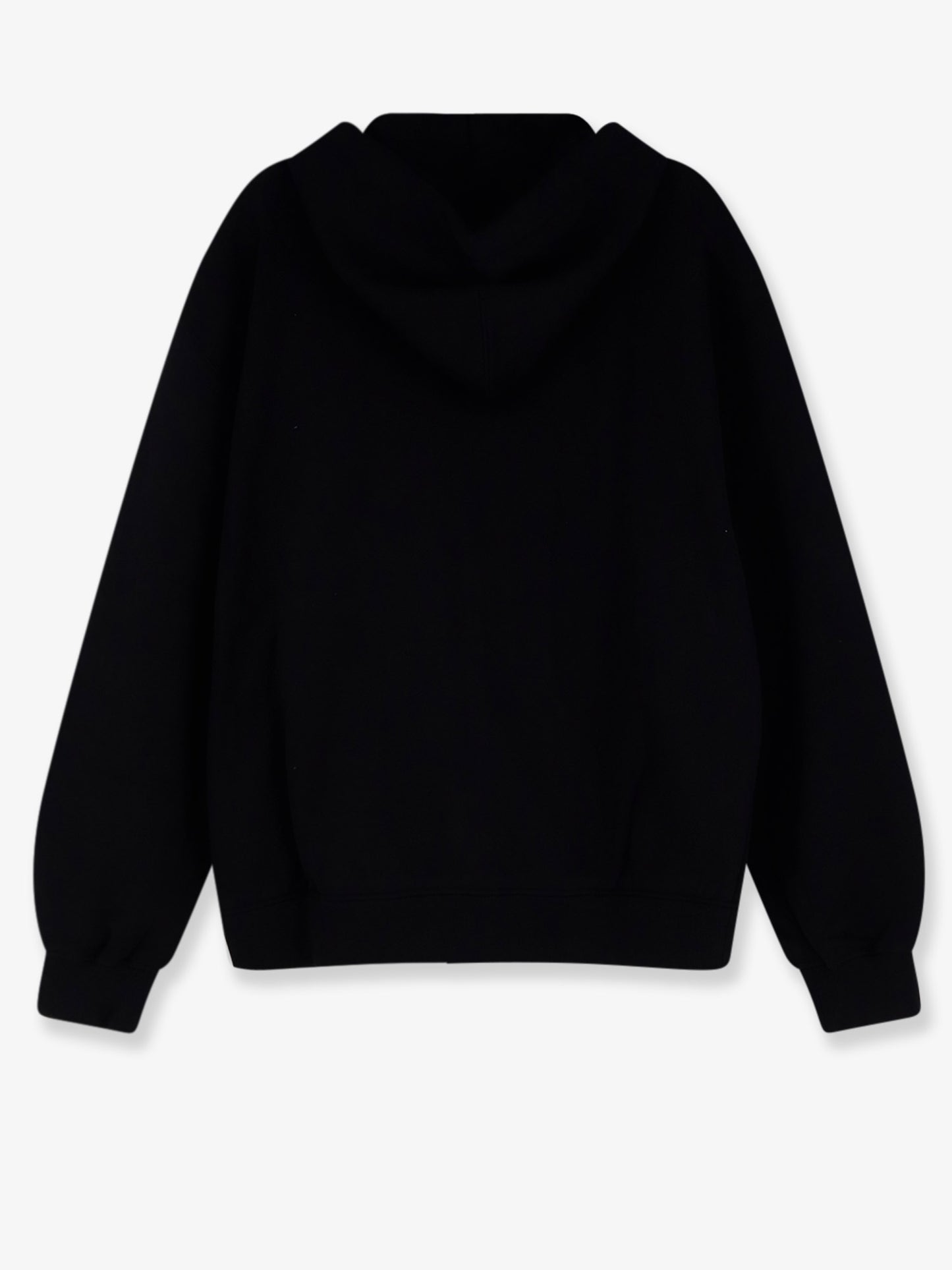 Cotton sweatshirt with metal logo patch