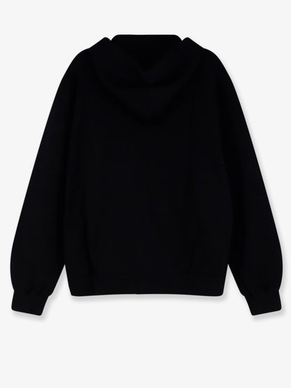 Cotton sweatshirt with metal logo patch thumbnail