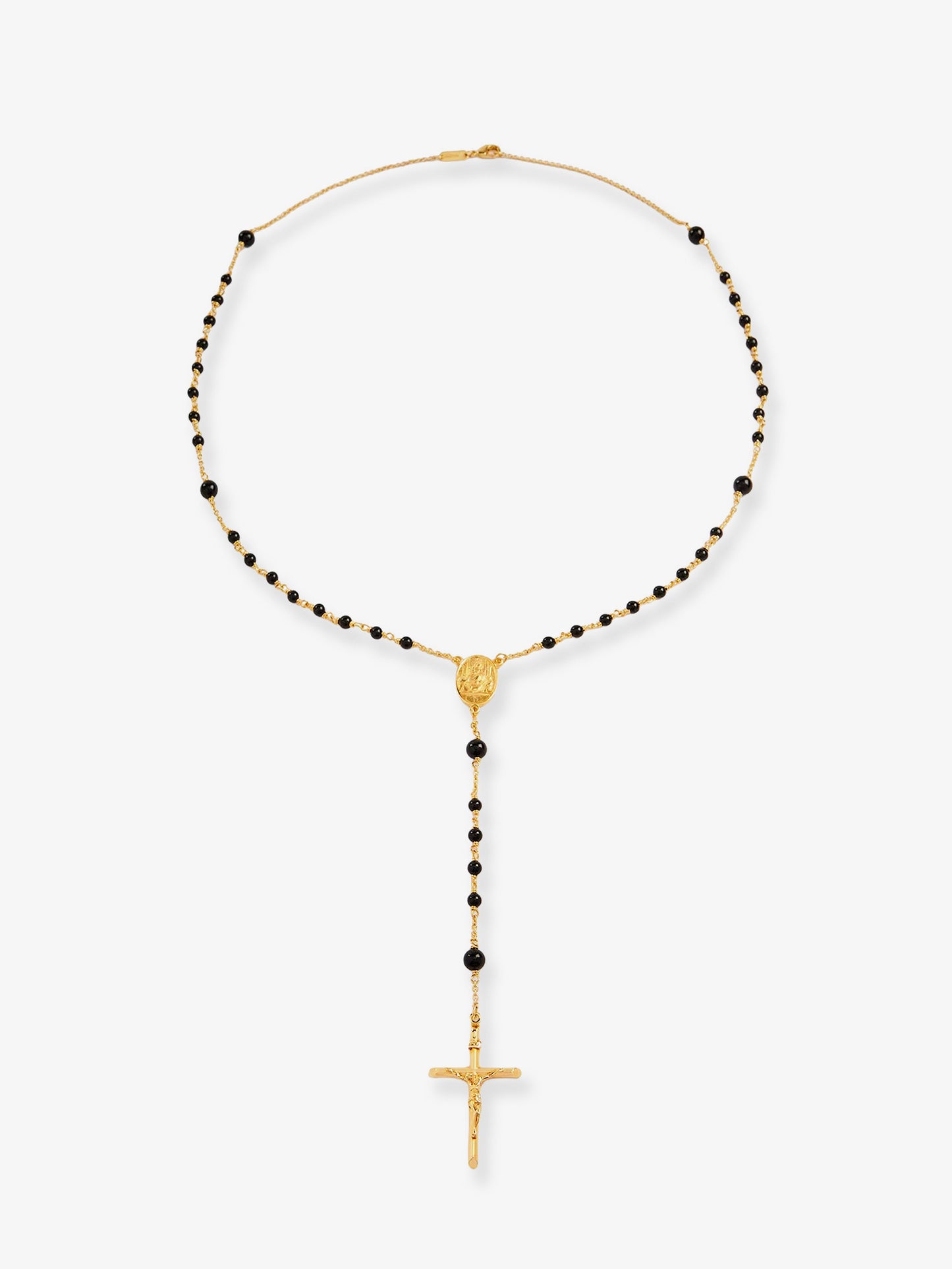 Brass necklace with cross