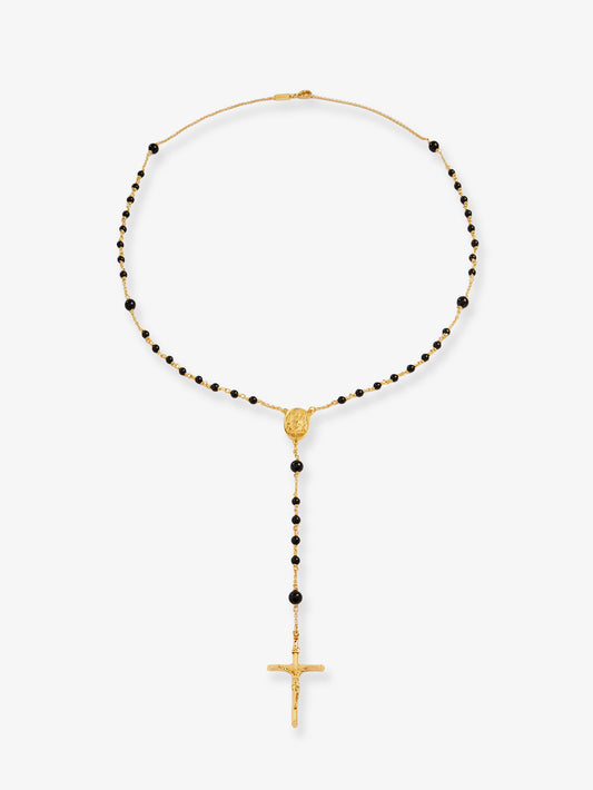 Brass necklace with cross