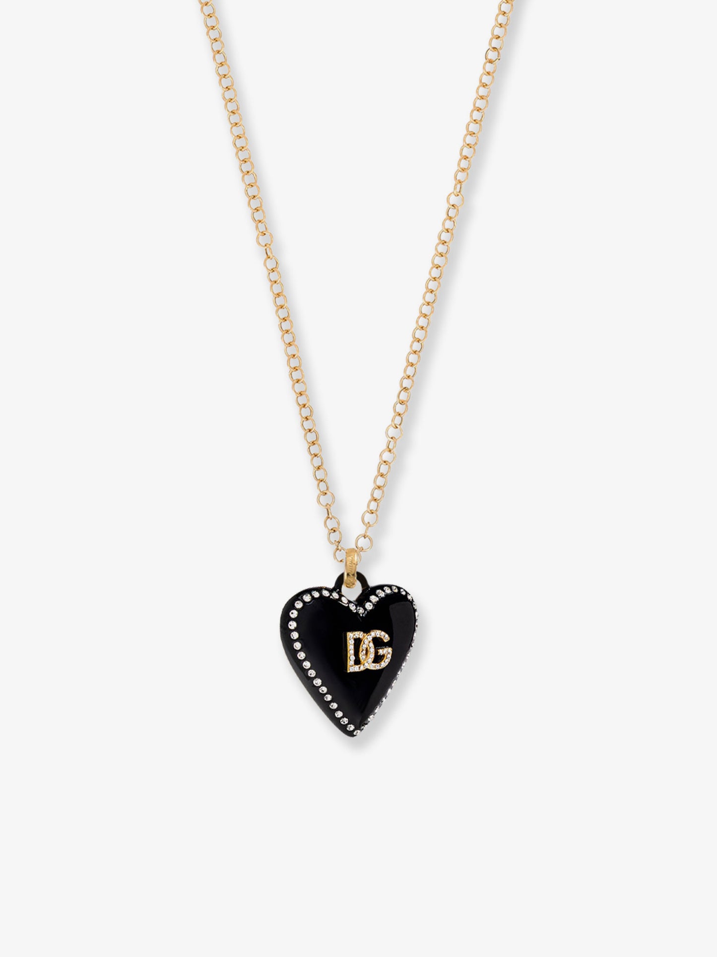Metal necklace with rhinestones
