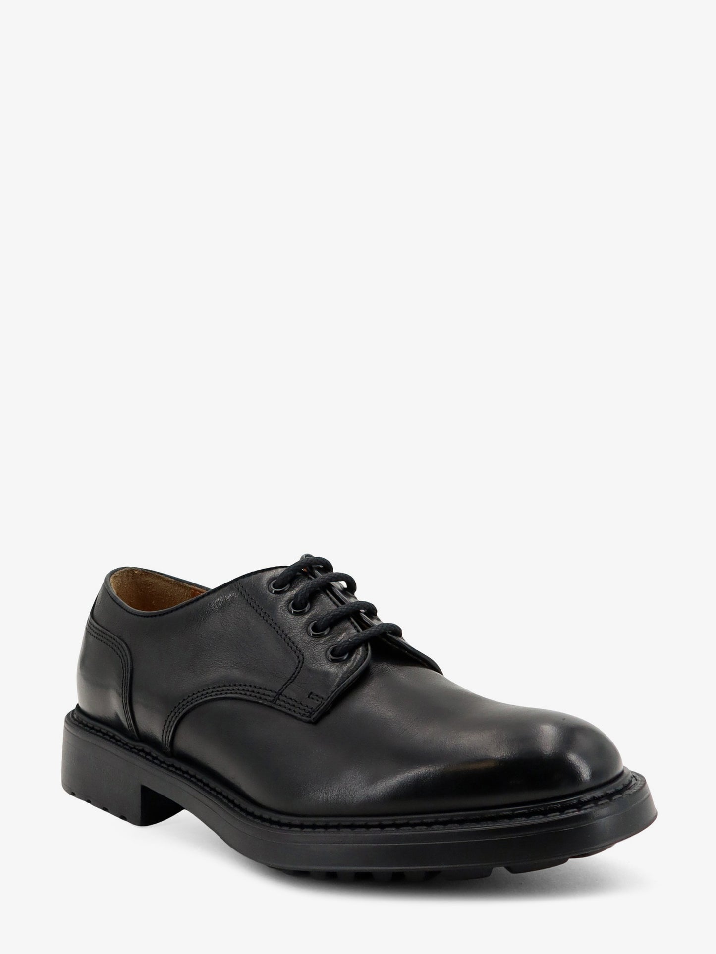 Leather lace-up