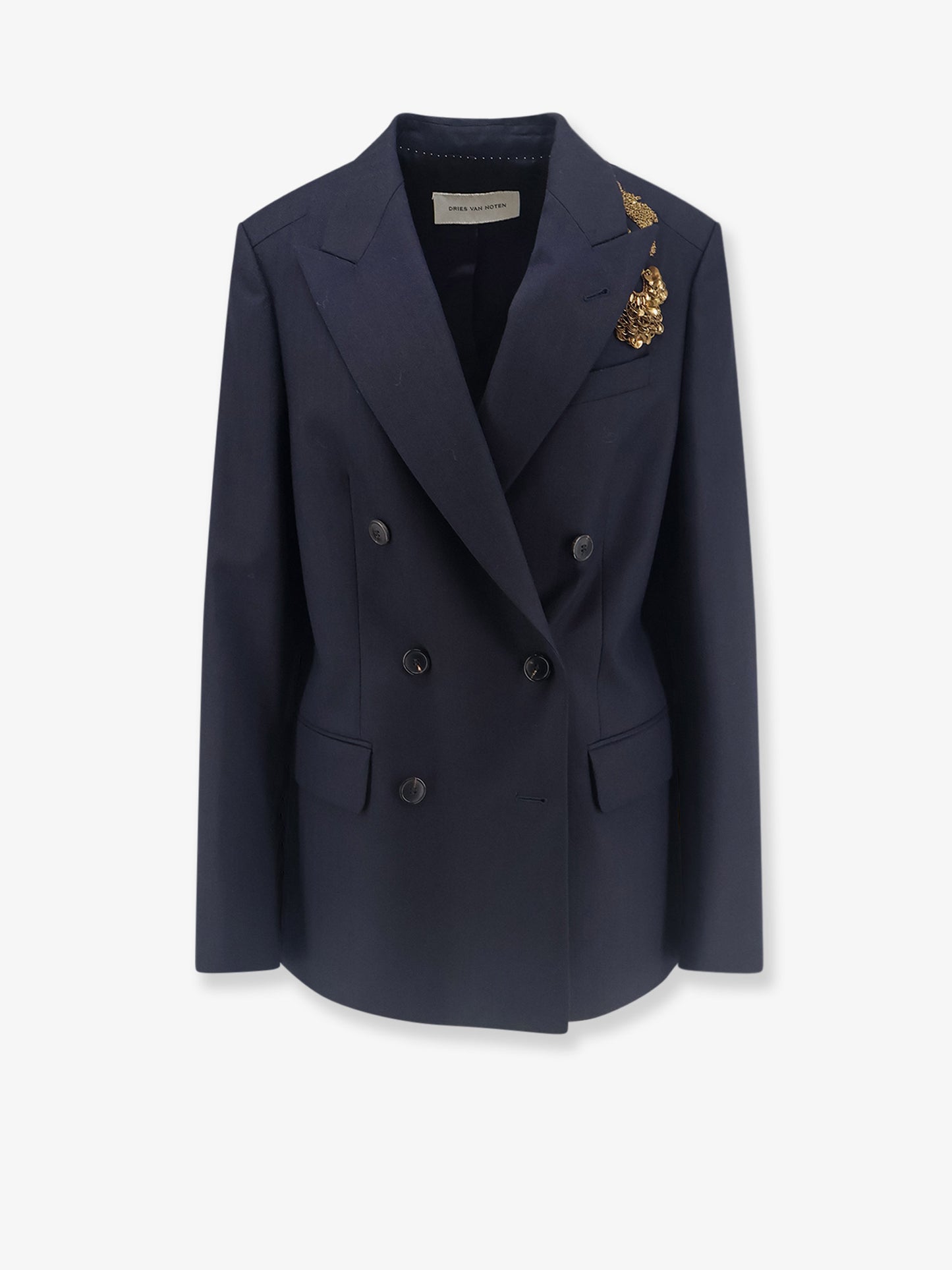 Barrysta wool blazer with gold embroidery
