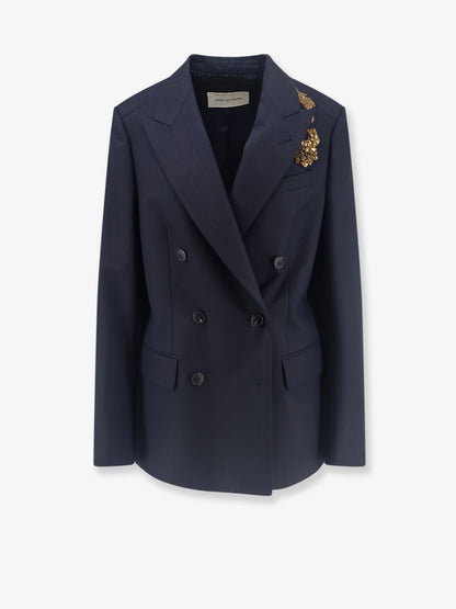 Barrysta wool blazer with gold embroidery thumbnail