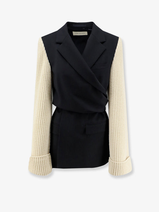 Beline Bis wool blazer with contrasting sleeves