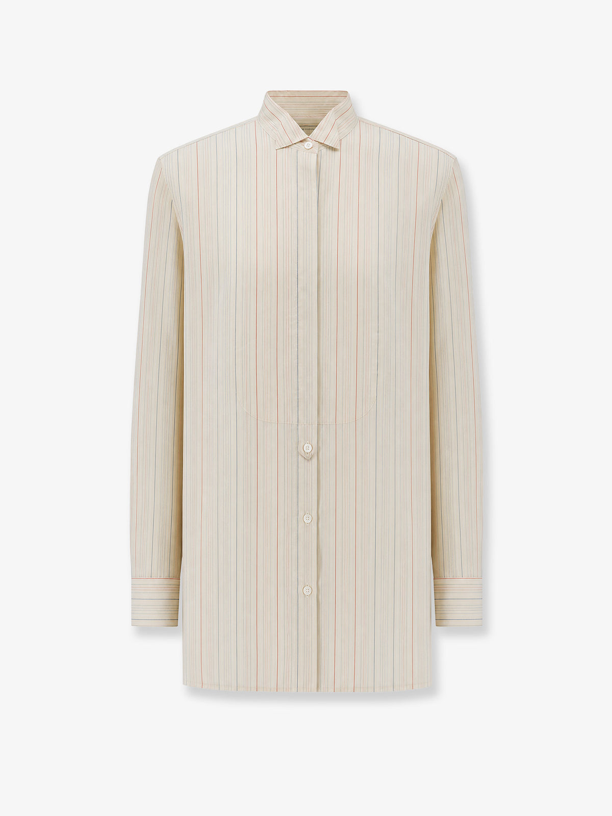 Viscose blend shirt with striped pattern
