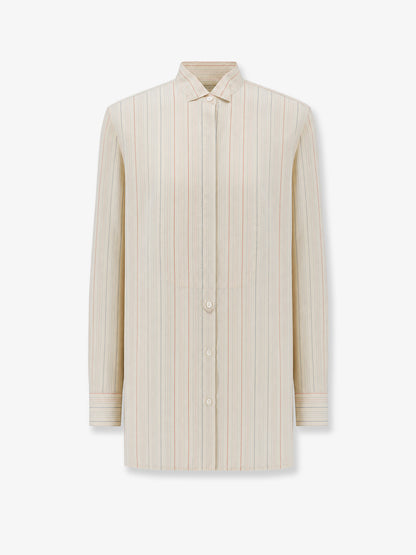 Viscose blend shirt with striped pattern thumbnail