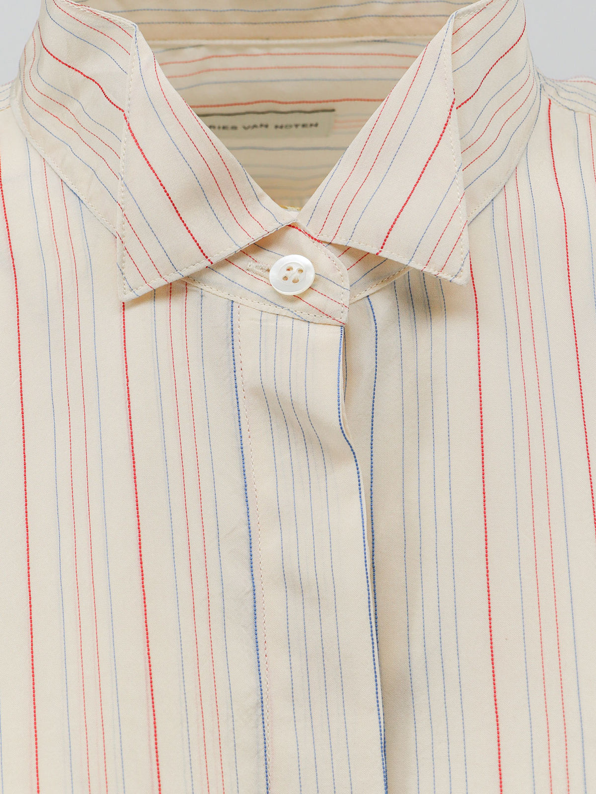 Viscose blend shirt with striped pattern