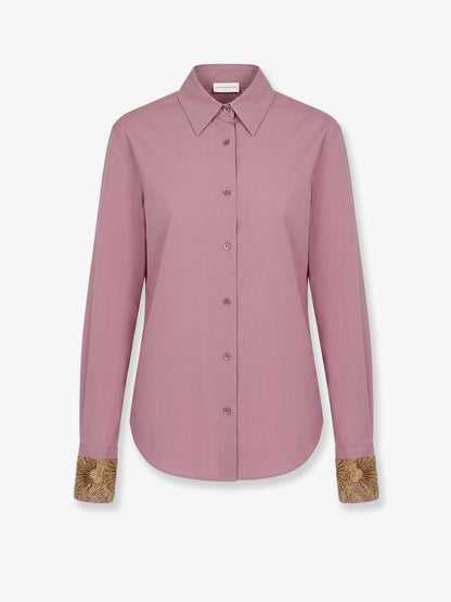 Chloris cotton shirt with embroiders cuffs thumbnail
