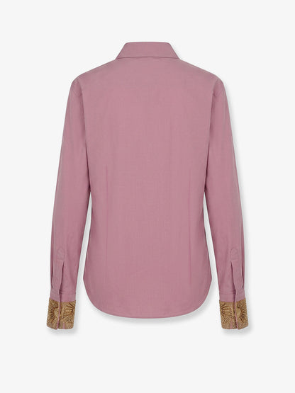 Chloris cotton shirt with embroiders cuffs thumbnail