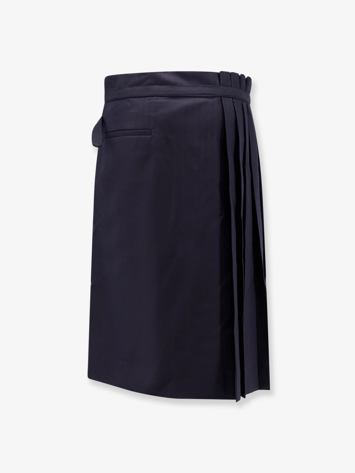 Sim pleated wool midi skirt