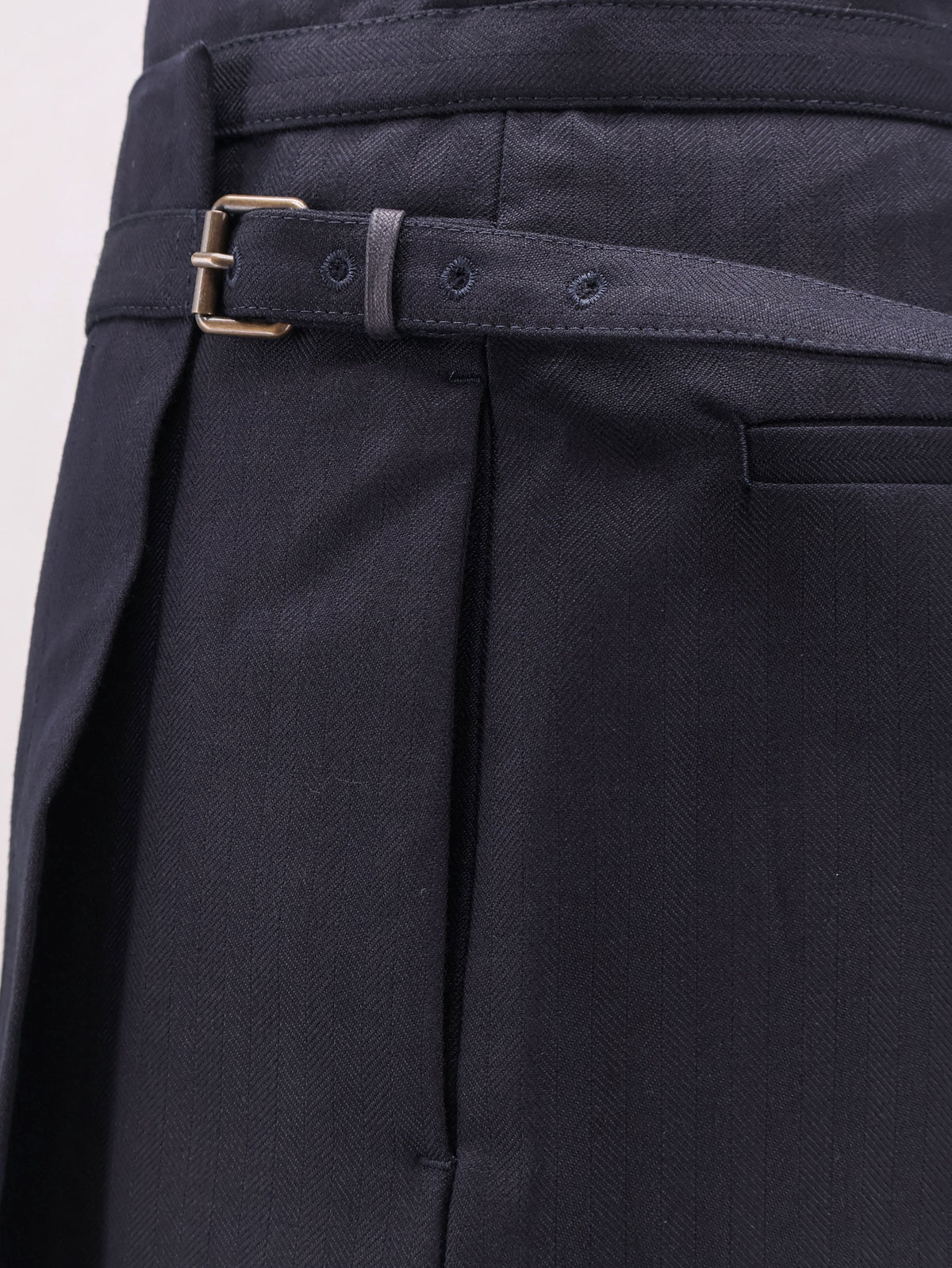 Sim pleated wool midi skirt
