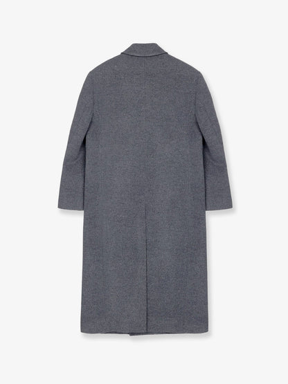 Wool and cashmere blend double-breasted coat thumbnail
