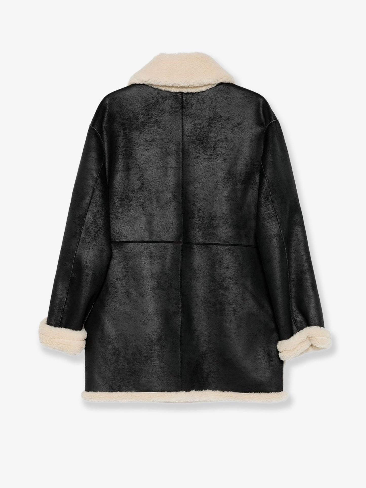 Unisex reversible eco-shearling jacket
