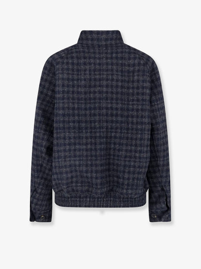 Wool jacket with checked pattern thumbnail