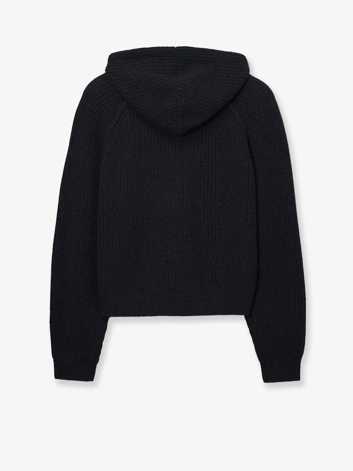 Unisex wool blend hooded cardigan