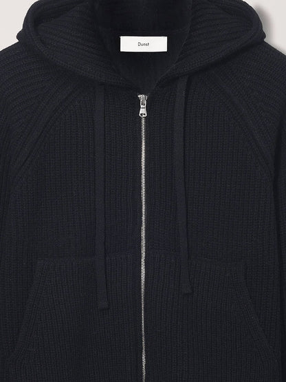 Unisex wool blend hooded cardigan thumbnail