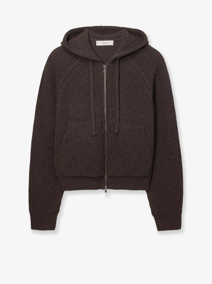 Unisex wool blend hooded cardigan thumbnail