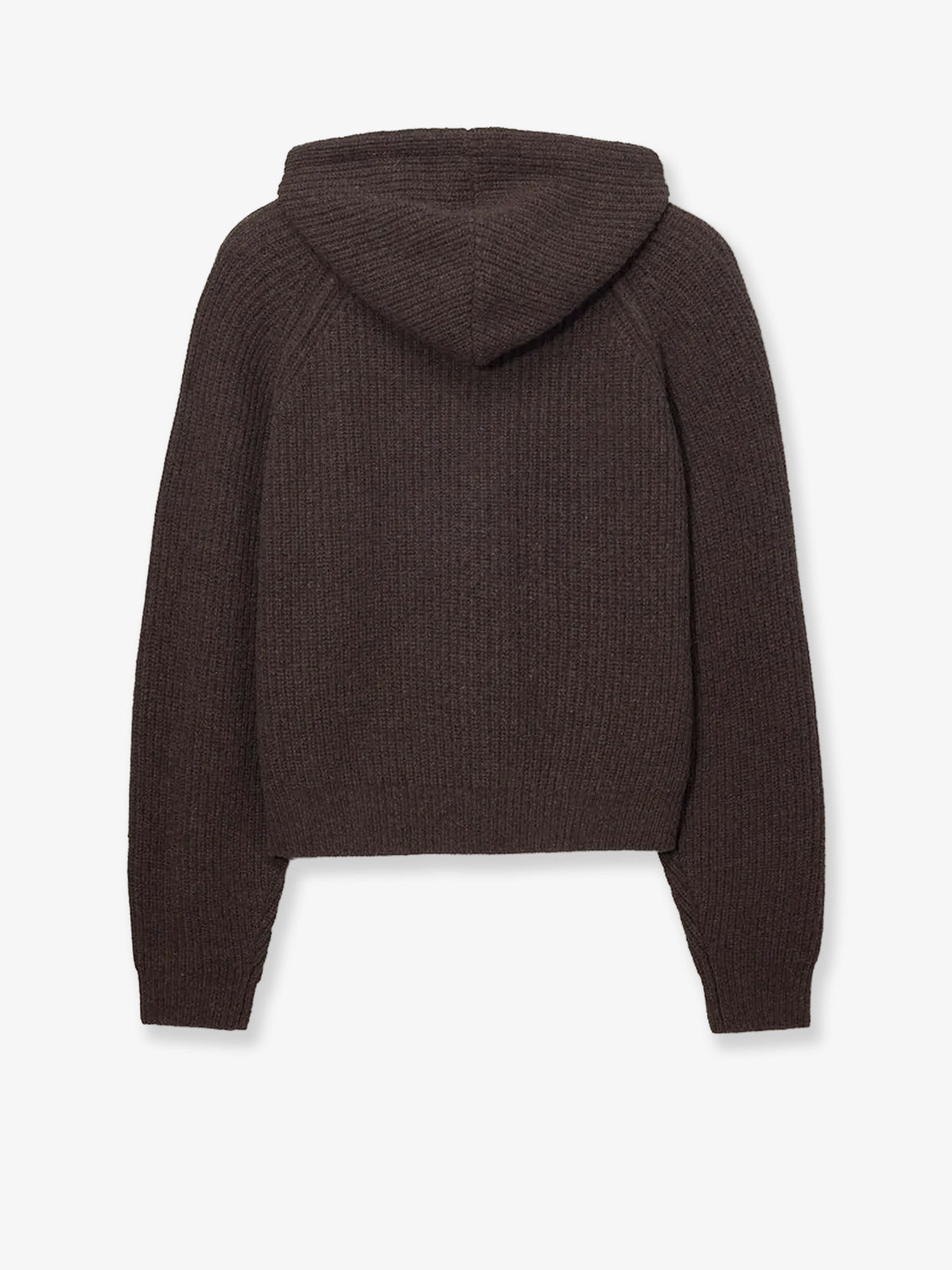 Unisex wool blend hooded cardigan