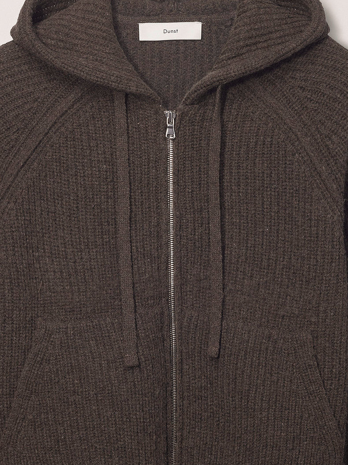 Unisex wool blend hooded cardigan