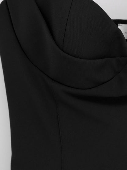 Fitted stretch fabric midi dress thumbnail