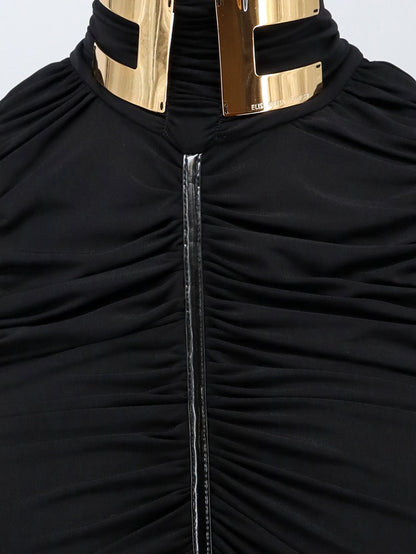 Draped midi dress thumbnail