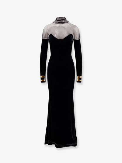 Red Carpet velvet long dress thumbnail