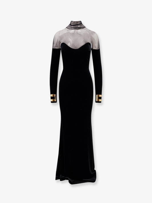 Red Carpet velvet long dress