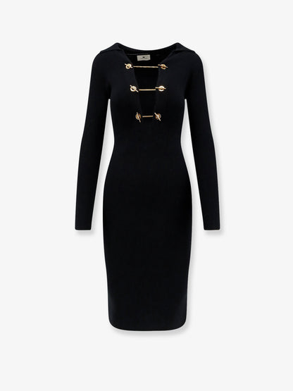 Long viscose blend dress thumbnail