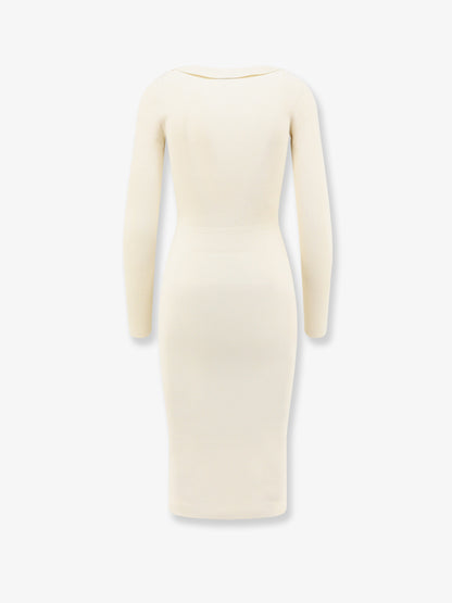 Long viscose blend dress thumbnail