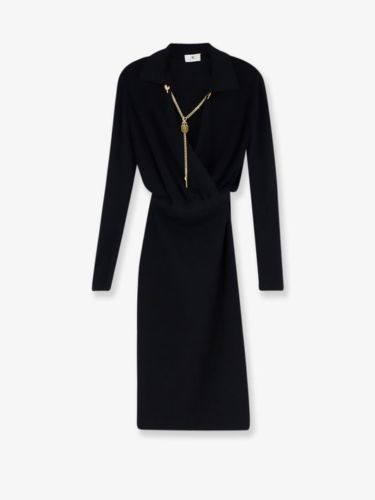 Viscose blend midi dress