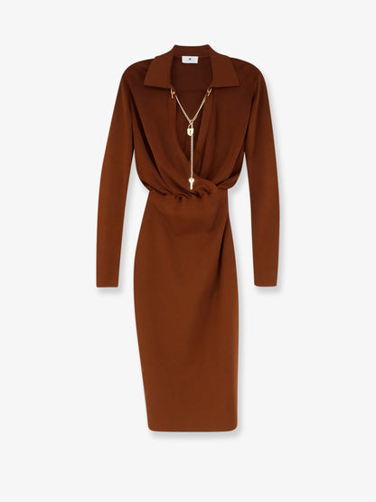 Viscose blend midi dress thumbnail