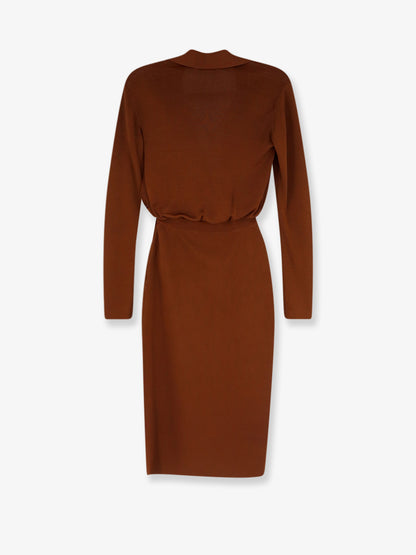 Viscose blend midi dress thumbnail