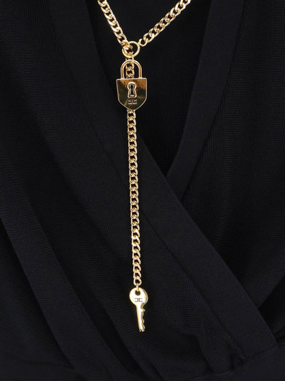 Viscose blend bodysuit with jewel charm detail thumbnail